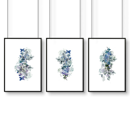 Framed pictures for bathroom | set of 3 Shabby Chic wall prints