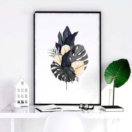 Art for bathroom | set of 3 Tropical wall prints