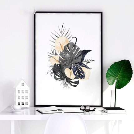 Art for bathroom | set of 3 Tropical wall prints