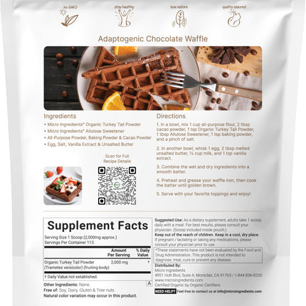 Turkey Tail Mushroom Powder 50:1 Extract - 8 oz Organic Freeze-Dried | Immune Support & Cellular Health (Pet Friendly)