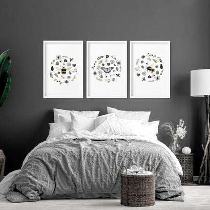 French Country Artwork | Set of 3 Framed Wall Art Prints