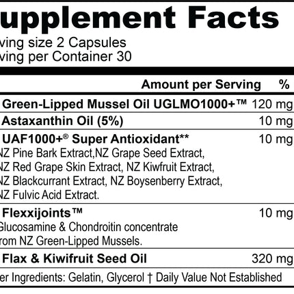 FREZZOR Omega 3 Black – Joint Comfort, NZ Green-Lipped Mussel Oil, 60 Softgels