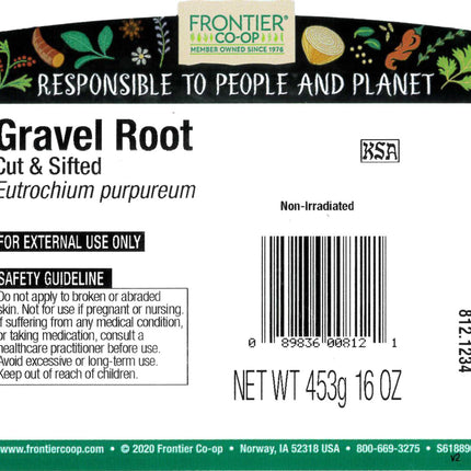 Frontier Co-op Gravel Root 1lb – Cut & Sifted, Wildcrafted (Eutrochium purpureum)