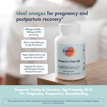 FullWell Fertility Trio – Prenatal Vitamin + DHA & Fertility Booster | 26+ Nutrients, Non-GMO, 3rd-Party Tested, 30 Servings