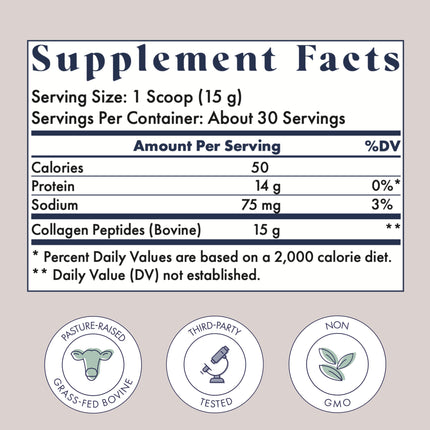 FullWell Hydrolyzed Collagen Peptides for Women – Pregnancy & Breastfeeding Safe, Grass-Fed, 15 g Type I & III, 30 Servings