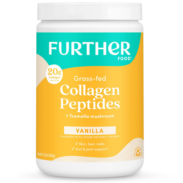 Further Food Vanilla Collagen Peptides Powder - Grass-Fed, Sugar-Free, 10.37 oz