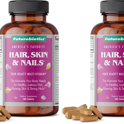 Futurebiotics Hair, Skin & Nails Beauty Multivitamin with Biotin – 180 Tablets (Pack of 2)
