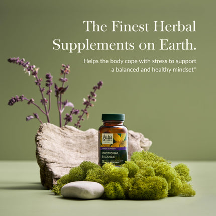 Gaia Herbs Emotional Balance - Stress Support - 60 Vegan Liquid Phyto-Capsules