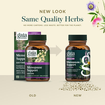 Gaia Herbs Menopause Support Daytime – Hormone Balance & Well-Being (60 Vegan Phyto-Capsules)