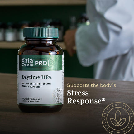 GAIA HERBS PRO Daytime HPA - Adaptogen & Nervous System Support | 60 Liquid Phyto-Caps
