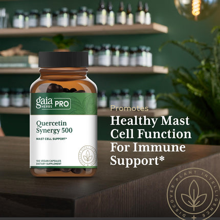 GAIA Herbs PRO Quercetin Synergy 500 – Immune & Cell Health, 100 Capsules
