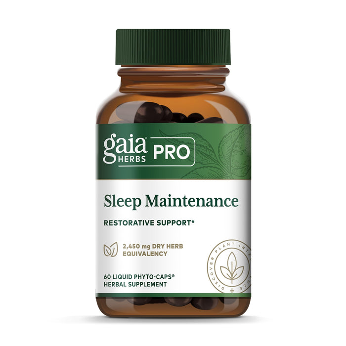 Gaia Herbs PRO Sleep Maintenance | Adrenal Health & Sleep Support (60 capsules)