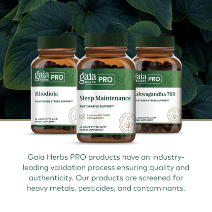 Gaia Herbs PRO Sleep Maintenance | Adrenal Health & Sleep Support (60 capsules)