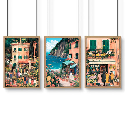 Gallery Wall Frames | Set of 3 Italian Lifestyle Wall art Prints