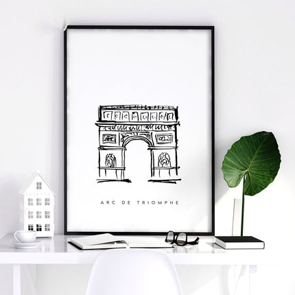 Gallery Wall Framing | Set of 3 Paris Landmarks Wall art Prints