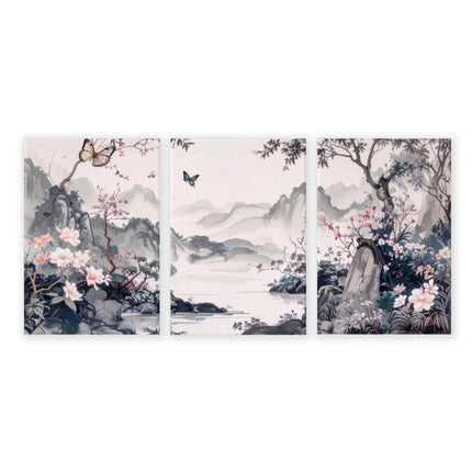 Gallery Wall Prints | Set of 3 Chinoiserie Wall art Prints