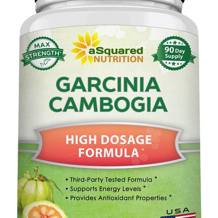 aSquared Garcinia Cambogia 1600mg – 180 Capsules | Ultra HCA