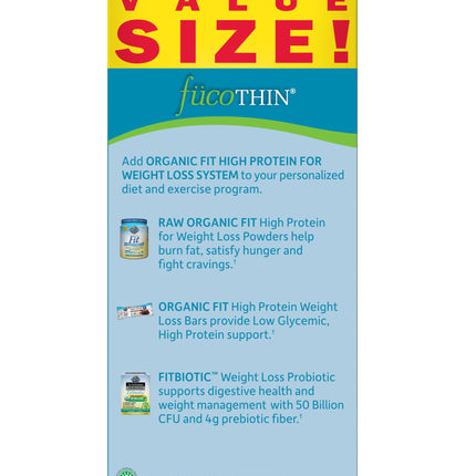 Garden of Life FucoThin Fucoxanthin Supplements – Non-Stimulant Fat Burner, 180 Count