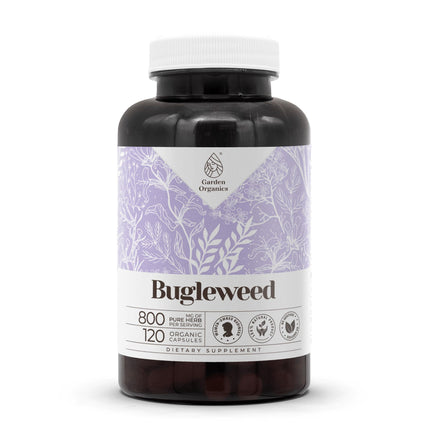 Garden Organics Bugleweed 120 Capsules | High-Potency Vegan Herbal Dietary Supplement