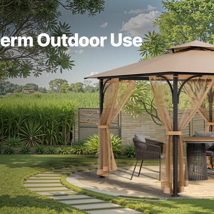 VEVOR Gazebo Netting Replacement Outdoor Garden Gazebo Ne 4-Panel Sidewall Mesh Gazebo Curtain with Double Zipper for Garden