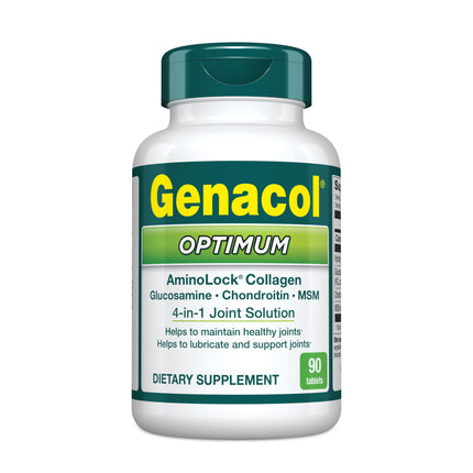 Genacol Optimum – Glucosamine, Chondroitin, MSM & AminoLock Collagen Tablets (90 Count)