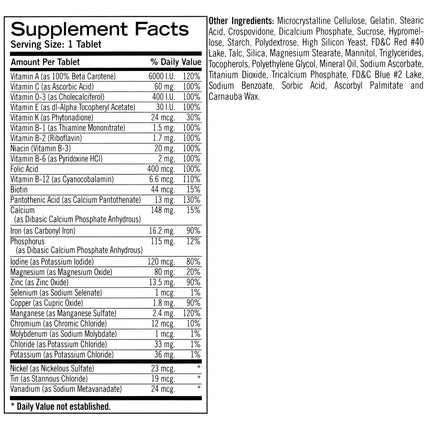 Geritol Multivitamin with 26 Essential Vitamins & Minerals – 100-Count Bottles (Pack of 2)