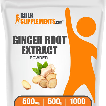 BulkSupplements Ginger Root Extract Powder – 500mg per Serving, 500g (Pack of 1)