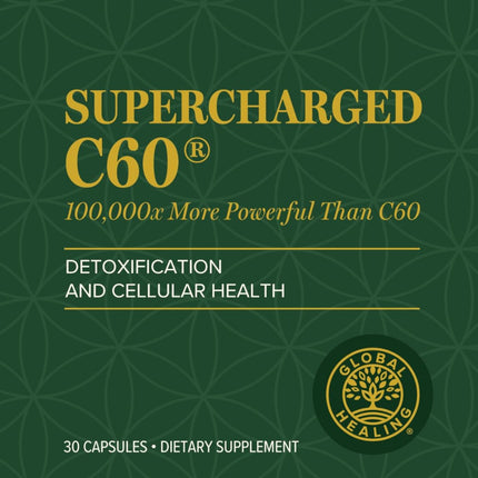 Global Healing Center Supercharged C60 – 10x More Powerful Fullerene + Organic MCT Powder (30 Capsules)