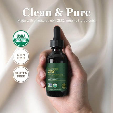 Global Healing Organic Zinc Liquid – Immune Support & Healthy Aging (2 oz)