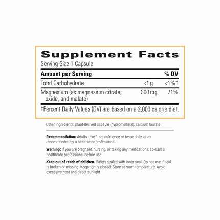 Integrative Therapeutics Tri-Magnesium – Supports Cellular Energy & Metabolism – 180 Capsules