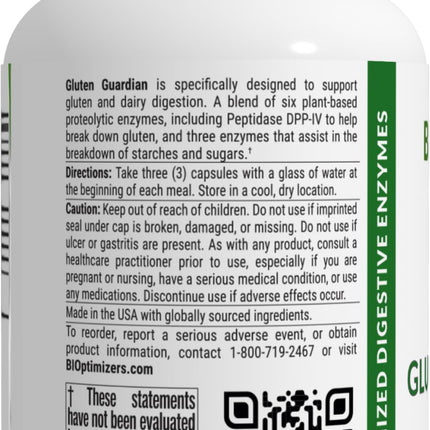 Gluten Guardian 3.0 – DPP-IV Enzyme for Gluten Digestion | 90 Capsules