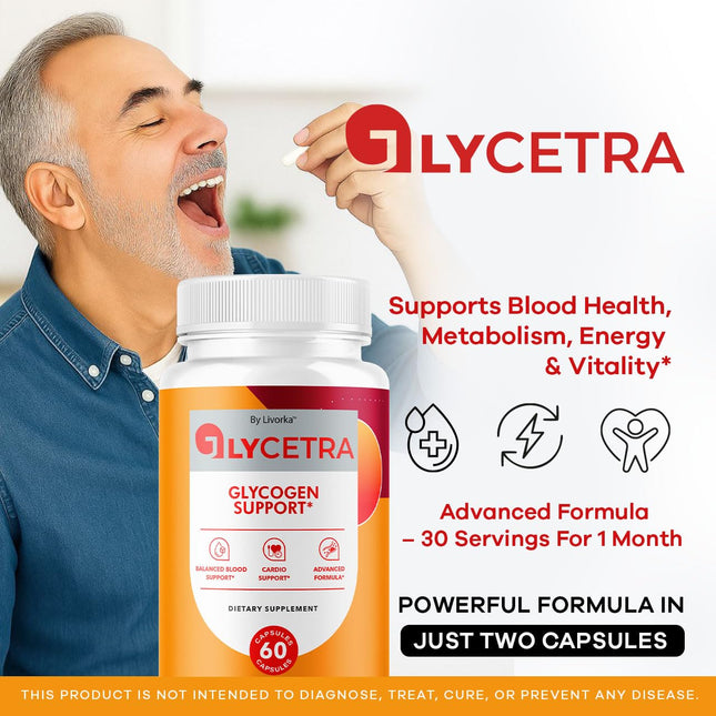(2 Pack) Glycetra Capsules | Official Glycetra Advanced Glycogen Support - 120 Capsules
