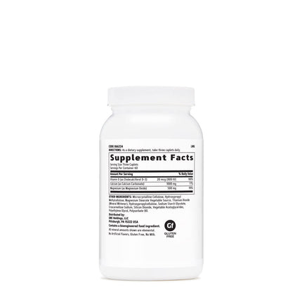 GNC Calcium Plus Magnesium & Vitamin D-3 1000mg - 180 Count (Pack of 2) | Strong Bones