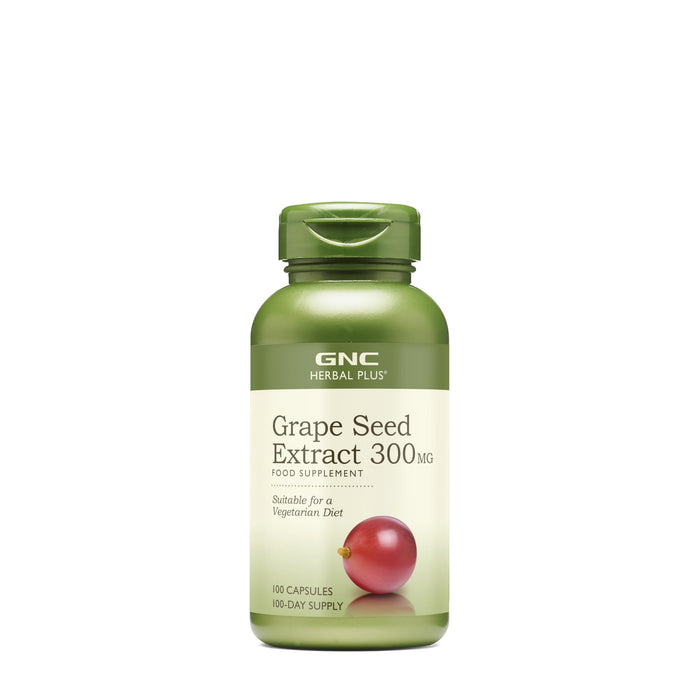 GNC Herbal Plus Grape Seed Extract 300mg – Vegetarian, 100 Servings