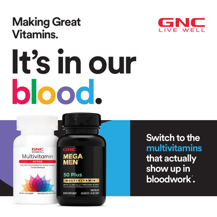 GNC Women’s Energy & Metabolism Vitapak Program – 4-in-1 Pack, 200mg Caffeine, Omega-3s