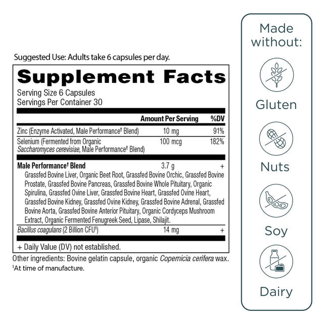 Ancient Nutrition Organ Complex for Men – Grass-Fed & Wild Organs (180 Count)