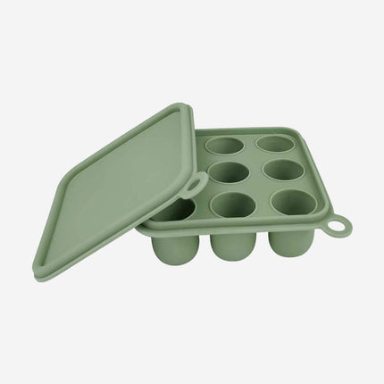 Bloom Bambini Silicone Baby Freezer Cube Trays with Cover in Green