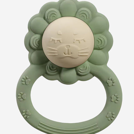 Bloom Bambini Baby Lion Rattle Teether in Green