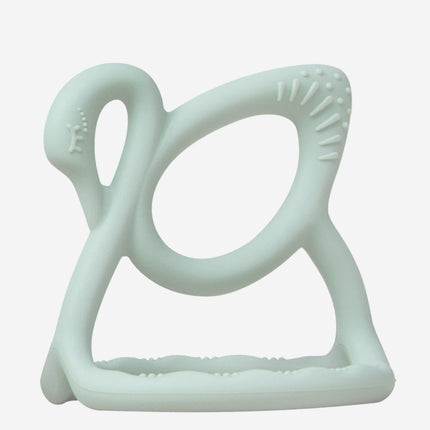 Bloom Bambini Baby Swan Teether in Green