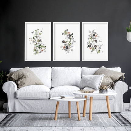 Greenery wall art | set of 3 wall art prints
