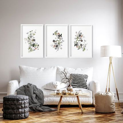 Greenery wall art | set of 3 wall art prints