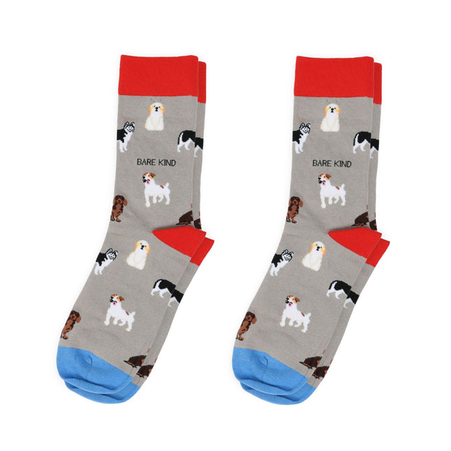 Grey Dog Pet Pair Bamboo Sock Set