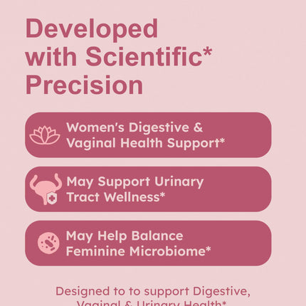 GutRx Women's Probiotic – 28B CFU with Cranberry & D-Mannose | Vegan