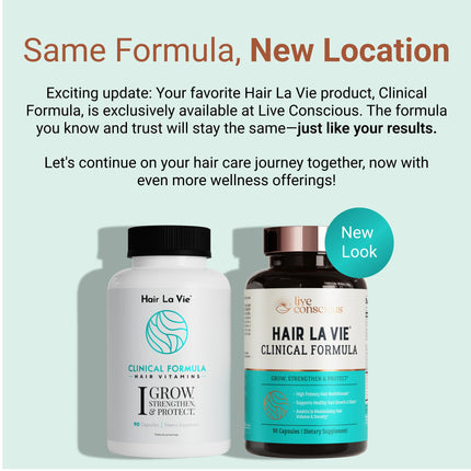 Hair La Vie Live Conscious Clinical Formula Hair Vitamins – Biotin & Saw Palmetto (2-Pack)
