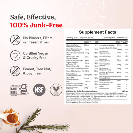 HAIRtamin MOM – Vegan Prenatal & Postnatal Hair Vitamins for Pregnancy & Breastfeeding