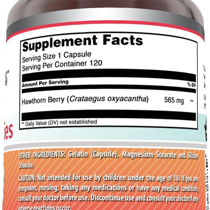 Amazing Formulas Hawthorn Berries 565 mg – 120 Capsules, 3 Pack, Made in USA