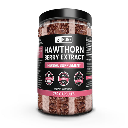 Pure Original Ingredients Hawthorn Berry Extract (730 Capsules) Pure & Natural, No Additives Or Fillers