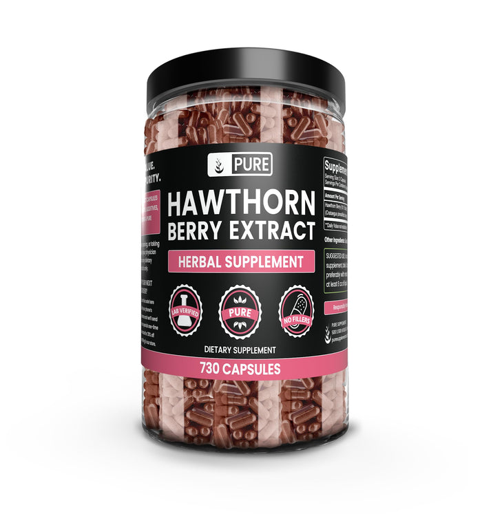 Pure Original Ingredients Hawthorn Berry Extract (730 Capsules) Pure & Natural, No Additives Or Fillers
