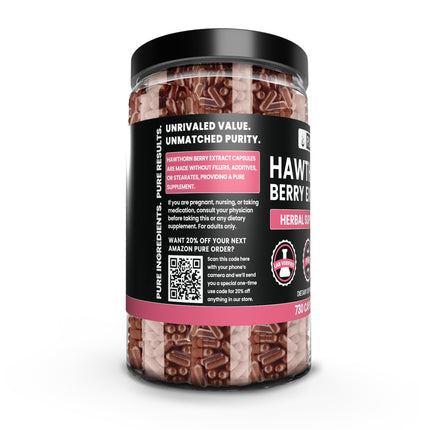Pure Original Ingredients Hawthorn Berry Extract (730 Capsules) Pure & Natural, No Additives Or Fillers