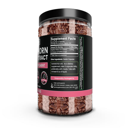 Pure Original Ingredients Hawthorn Berry Extract (730 Capsules) Pure & Natural, No Additives Or Fillers